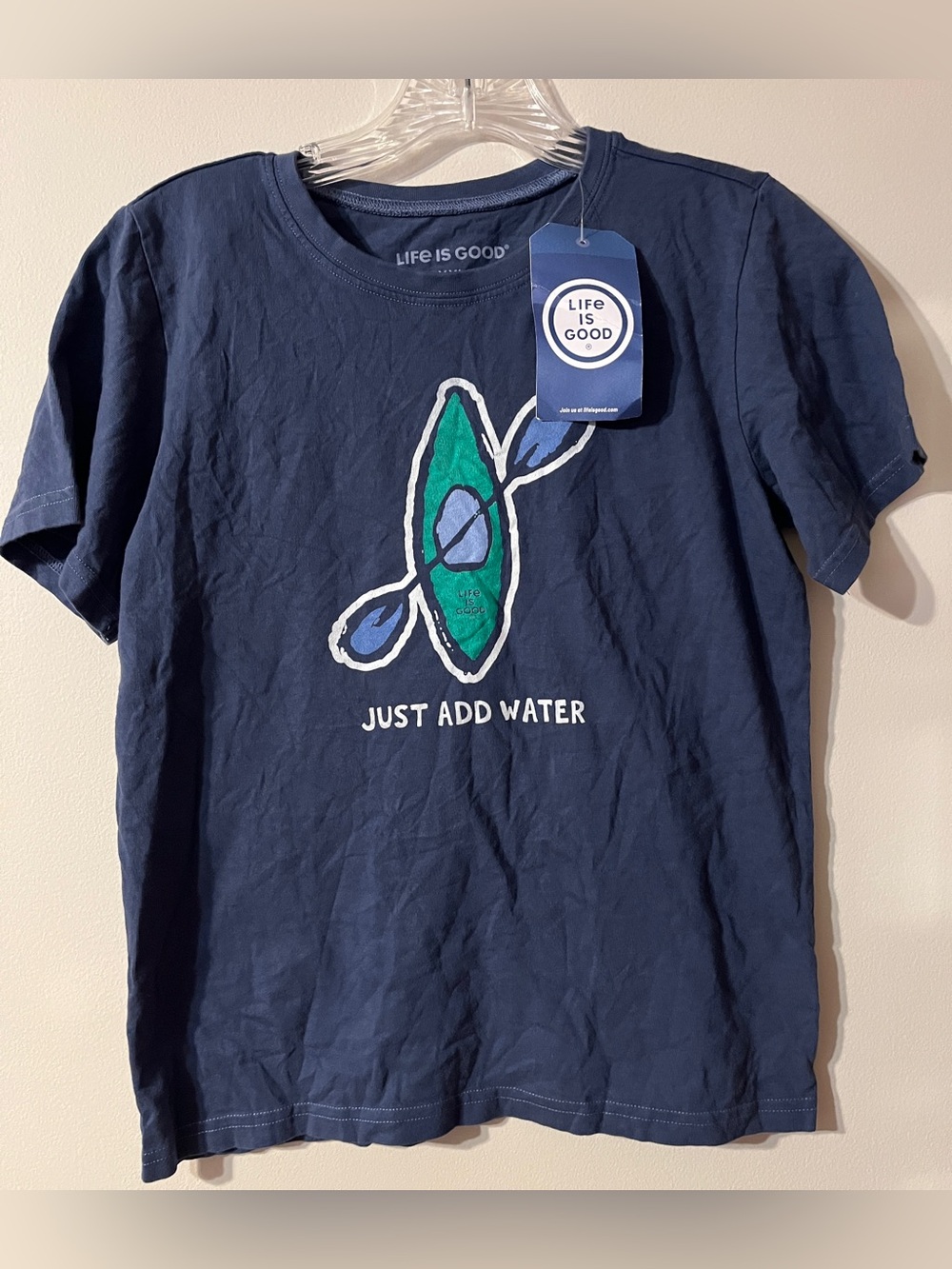 New Life is Good Just Add Water Kids Crusher Tee Size XXL